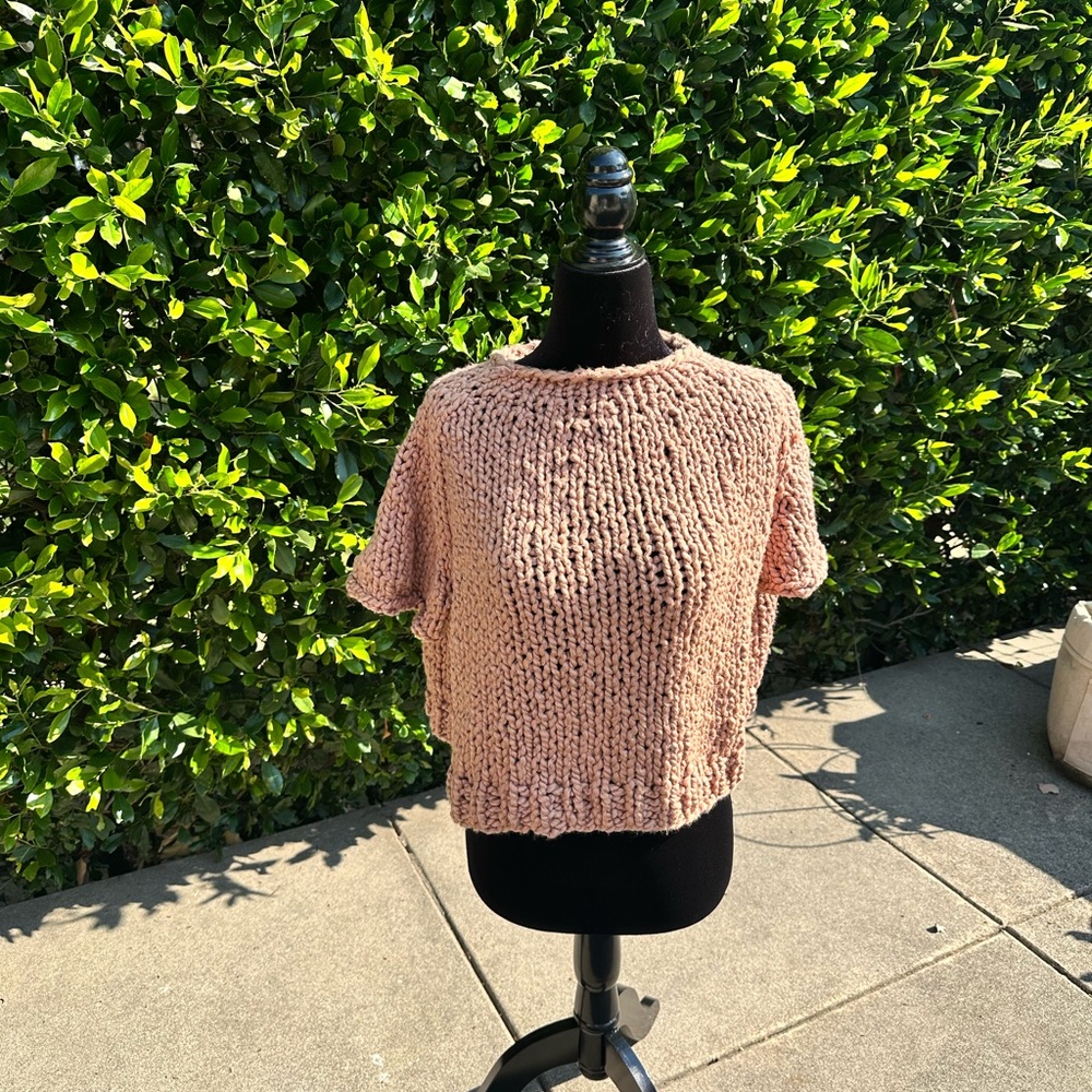 Chunky Knit Pink Sweater